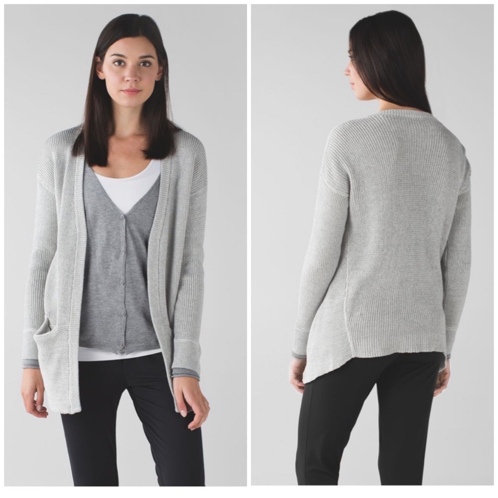 Lululemon Vestigan Heathered Grey Angel Wing